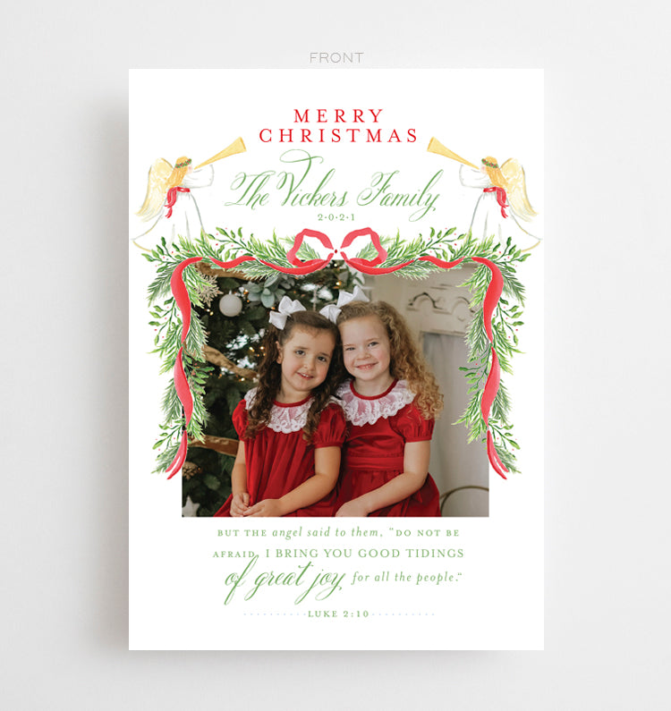 Hark the Harold Angel Red Holiday Card
