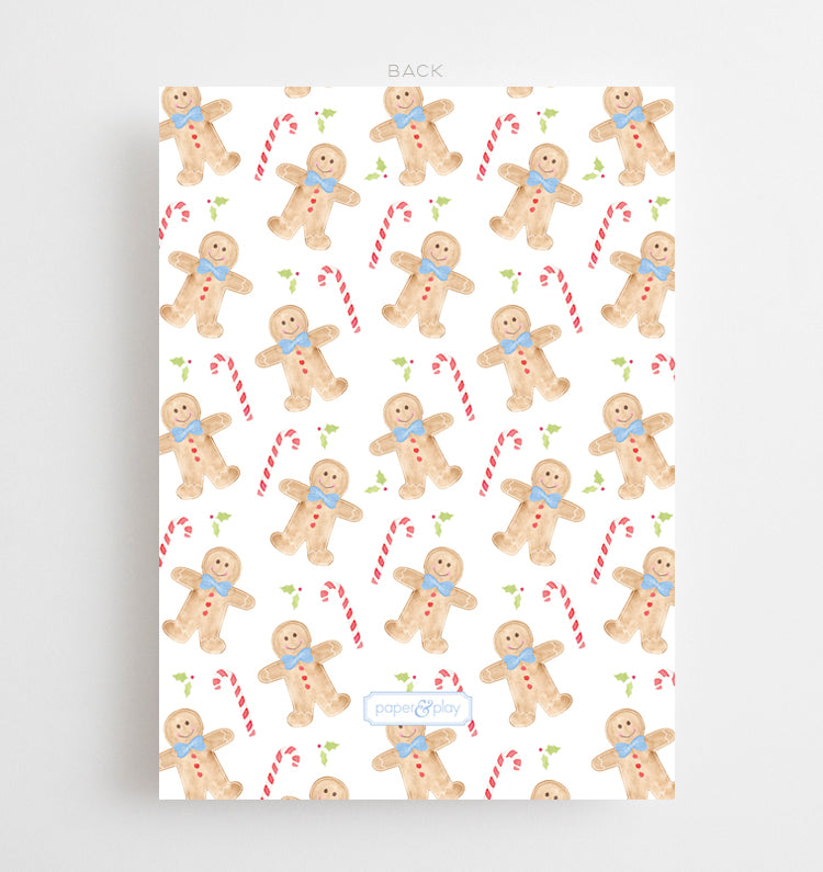 Watercolor Gingerbread Boy Invitation
