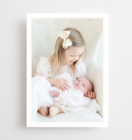 Watercolor Floral Wreath Birth Announcement