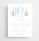 Watercolor Teddy Bear Crest Invitation