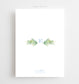 Watercolor Blue Garland Christmas Card