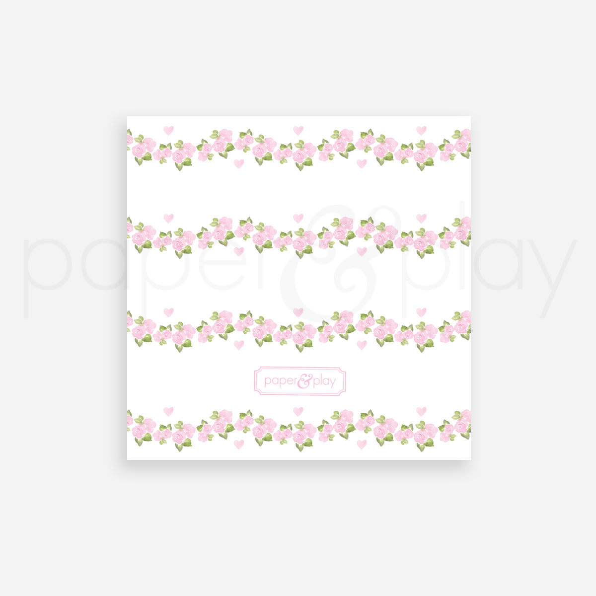 25 Printed Floral Horse Valentine Tags