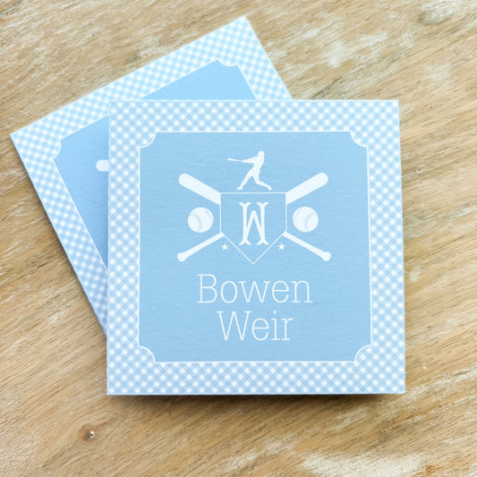 Baseball Crest Enclosure Cards