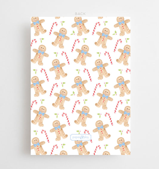 Watercolor Gingerbread Boy Invitation