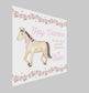 25 Printed Floral Horse Valentine Tags